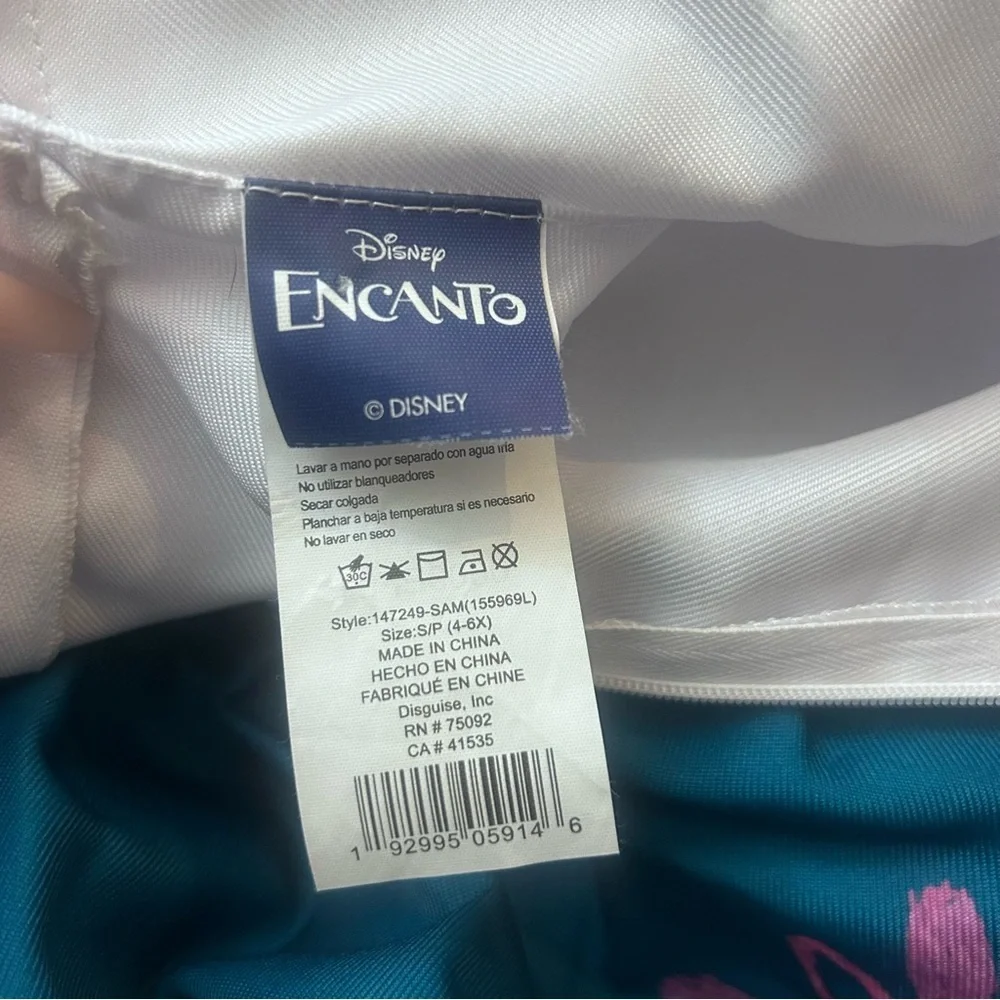 Disney Mirabel Encanto Costume Dress Size 4T -6X Small Girls Dress Embroidered